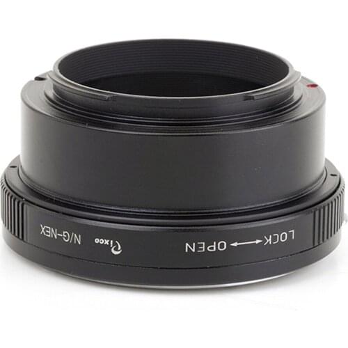 Pixco Built-In Iris Control Lens Adapter Suit For Nikon F Mount G Lens / Olympus Four Thirds Lens to Sony E Mount NEX A5100 A600