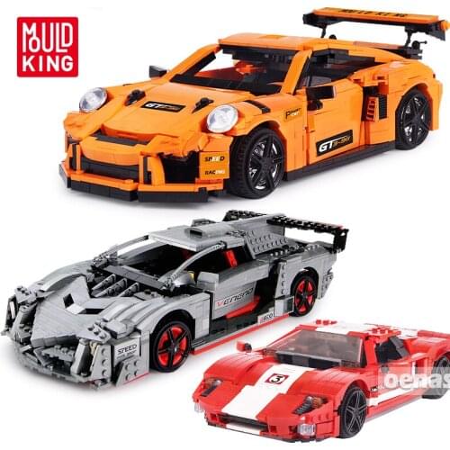 High-Tech Car Toys MOC-10574 Red Phanton RSR Lamborghinis Veneno Roadster Large Model 20091 Building Blocks Kids DIY Toys Gift