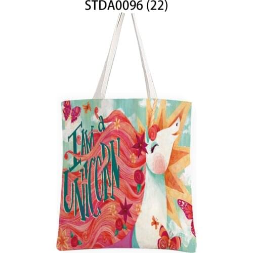 NEW Handbag Women Shoulder Bag Tote Bags Canvas Bags Art Illustration Pattern Daily Use Female Shopping Bag Storage Bag