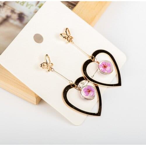 Womens Flower Earrings Set Earrings For Women Fashion Jewelry Geometric Crystal Glass Heart Stud Earrings #KY511