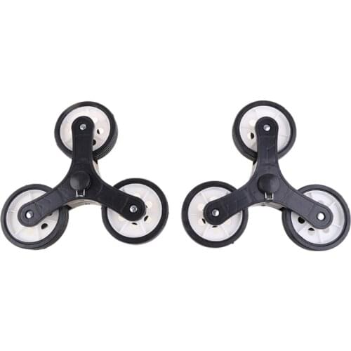 E7CD 1 Pair Stair Climbing Shopping Cart Replacement Wheels Trolley Casters for Shopping Laundry Cart Household Hardware