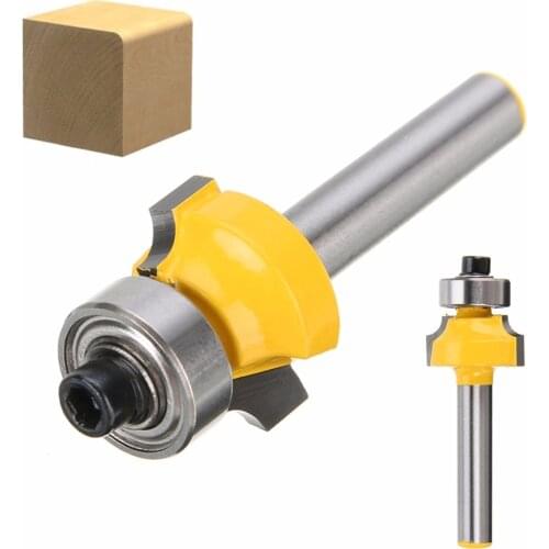 1pc Anti-kickback Design Round Over Edging Router Bit 1/4"x2-1/8" Carbide Woodworking Milling Cutter