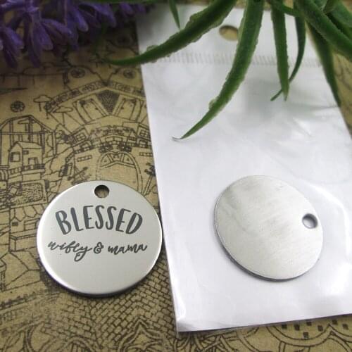 10pcs--"BLESSED WIFEY AND MAMA"stainless steel charms 5 styles for choosing DIY Charms for necklace bracelets