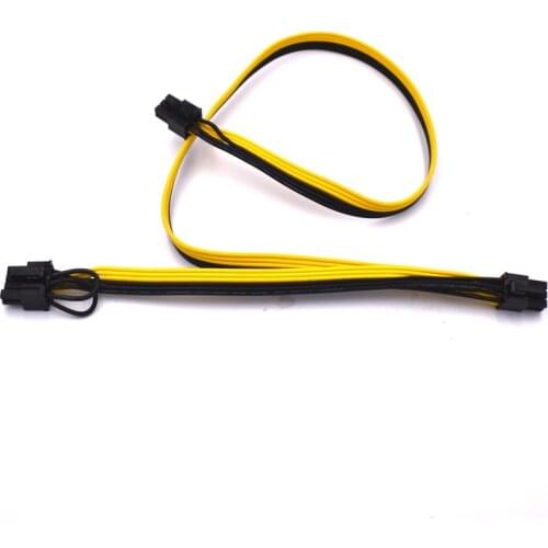 18AWG PCI-E 6pin to PCI-E 8pin (2+6)+PCI-E 6pin splitter power extention cable for server power