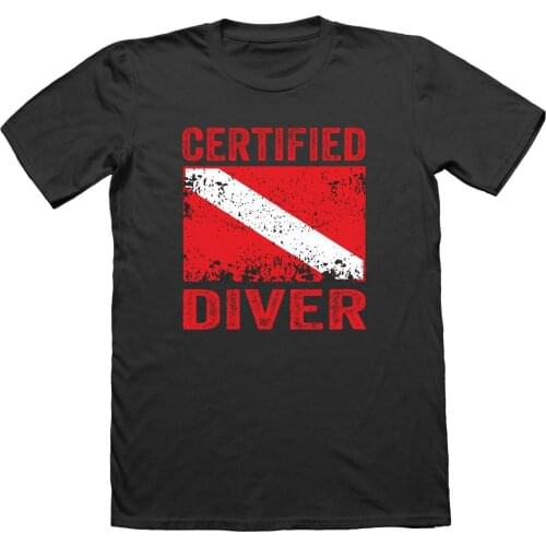 2019 Summer Style Fashion Certified Diver T-Shirt - Mens Gift Scuba Dive Divings Clothing Cool Giftw Tee shirt