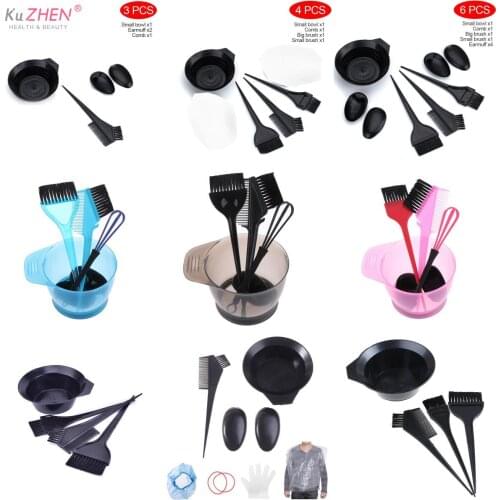 26PC/Set Home Salon Hair Dyeing Brush Hair Dyeing Cream Bowl Set Coloring Brush Comb Earcap Clips Dyeing Cape Hair Tint Tool Kit