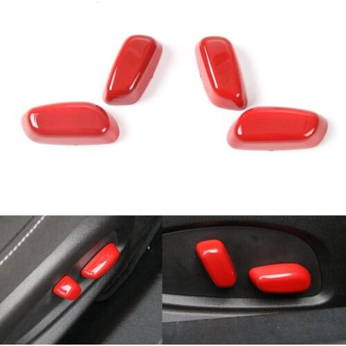 4x Car Door Seats Adjustment Button Trims Covers ABS Fit For Chevrolet Camaro 2017 Car Styling Decoration Interior Accessories