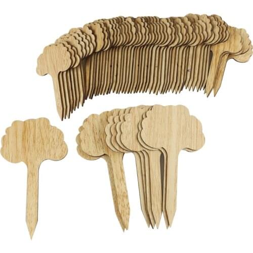 50pcs Tree Shape Plant Labels Garden Markers Tags for Nursery Pots Seedling Mark