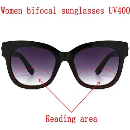 Bifocal Sunglasses Men Bifocal Reading Glasses Women Square Diamond eyeglasses See Far Near Grey Sun glasses NX