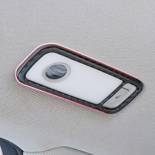 SBTMY 2PCS/SET Carbon fiber decoration frame for rear reading lamp of automobile for Audi Q5