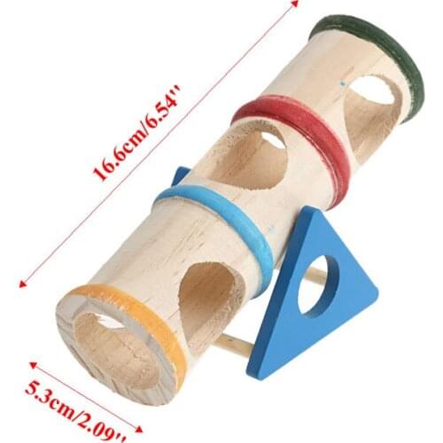 Wooden Colorful Seesaw Cage House Hide Play Pet Toys For Hamster Rat Mouse Mice
