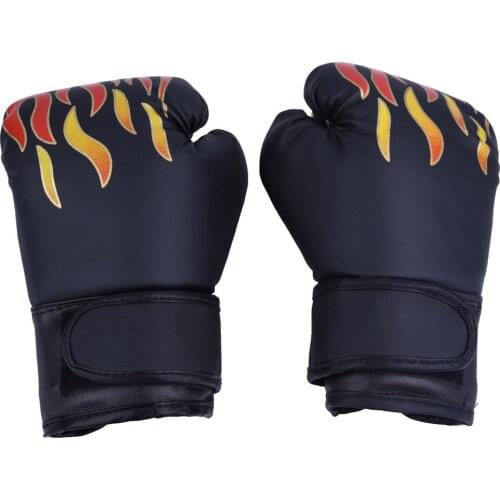 Child Boxing Fighting Muay Thai Sparring Punching Kickboxing Grappling Sandbag Gloves Black