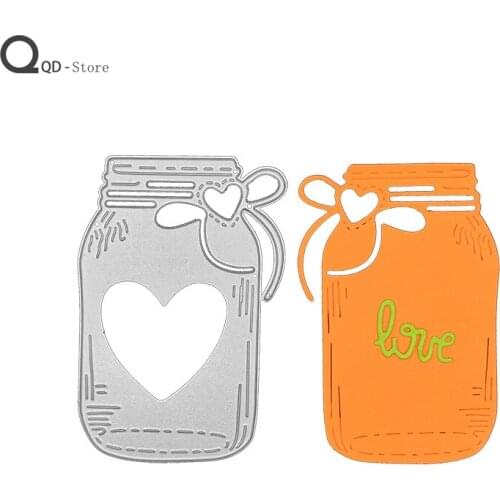 Scrapbook Metal Cutting Dies Childrens Puzzle Built-in Love Bottle Handmade Tools DIY Card Make Mould Model Craft Decoration