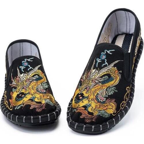 Mazefeng New Canvas Driving Shoes Men Green Black Yellow White Vulcanized Lazy Canvas Shoes Mens Designer Sneakers Dragon Men 45