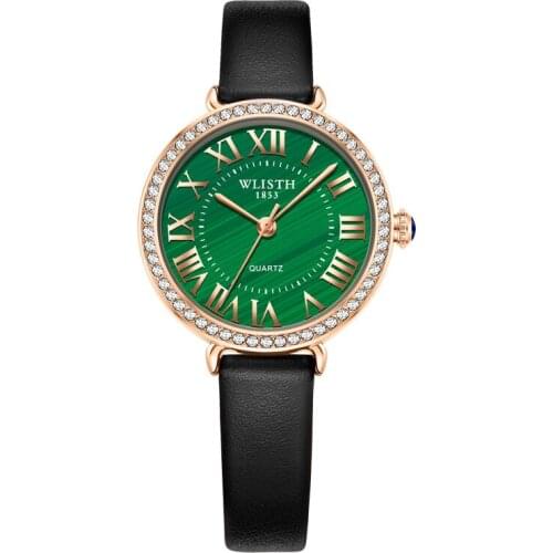 2021 new ladies quartz watch pointer fashion trend belt womens watch diamond simple temperament ladies watch