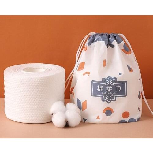 Disposable Face Towels Bathroom Cotton Facial Cleaning Tissue Makeup Remover Wipes Dry Wet Skincare Roll Paper