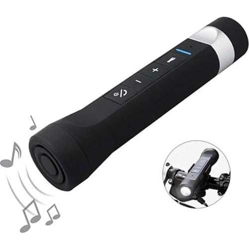 5 In 1 Portable LED Flashlight with Bluetooth Speaker USB Charger Power Bank 2200mAh Torch Bicycle Bluetooth Speakers With MIC