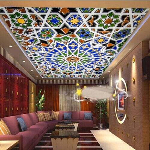 Religion Flower 3d Ceiling Murals Wallpaper for Wall Mural for Wall paper 3D Photo Mural for Living Room 3d Wall Papel Mural