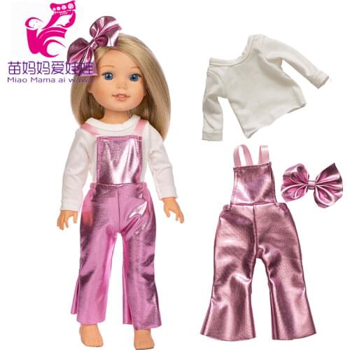 Shirt pants for 14.5 inch Wellie Wishers doll clothes Camille Ashlyn Kendall Emerson 38cm 40cm nancy dolls clothes girl gift
