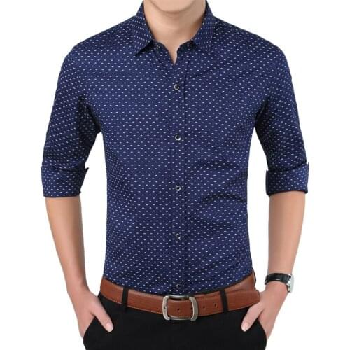 100% Cotton Mens Shirt New Floral Printed Male Social Shirt Good Quality Solid Slim Fit Mens Casual Men Shirts Asian Size 5XL