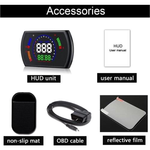 S600 Car Head-up OBD2 Automotive HUD Head-up Display OBD2 Fault Code Elimination Diagnostic Tool ELM327 Speed Water