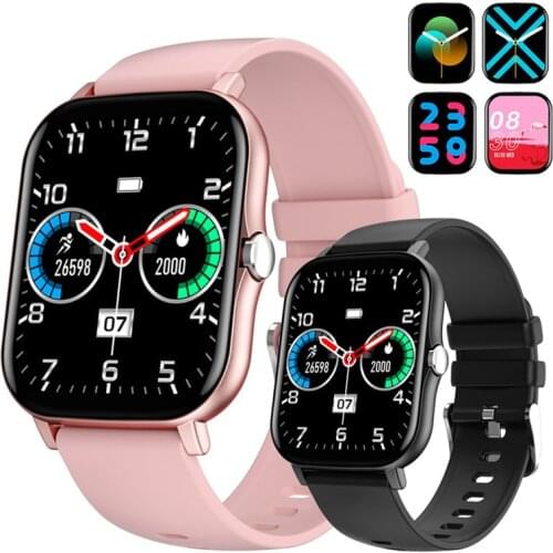 1.7" HD Touch Screen Women Men Smart Watch Heart Rate Monitor Fitness Wristband Sport Clock for iPhone Samsung LG Moto Android