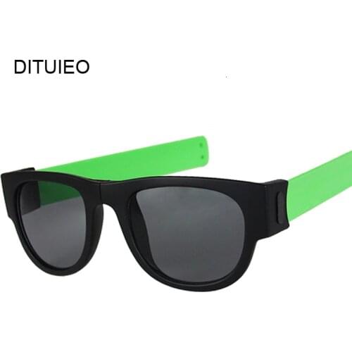 New Circle Oval Square Sunglasses Mirror For Women Outdoor Fold Sun Glasses Female Portable Anti UV400 Oculos De Sol Feminino