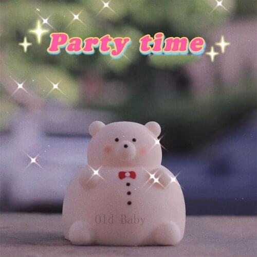 Bear Candle Silicone Mold Mini Cylindrical Candle Silicone Mold Aromatherapy Candle Making Handmade Soap Mold