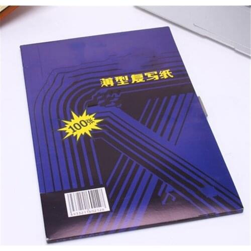 100pcs/box A4 12K Blue Carbon Stencil Transfer Paper Double Sided Hand Pro Copier Tracing Hectograph Repro 22x34cm