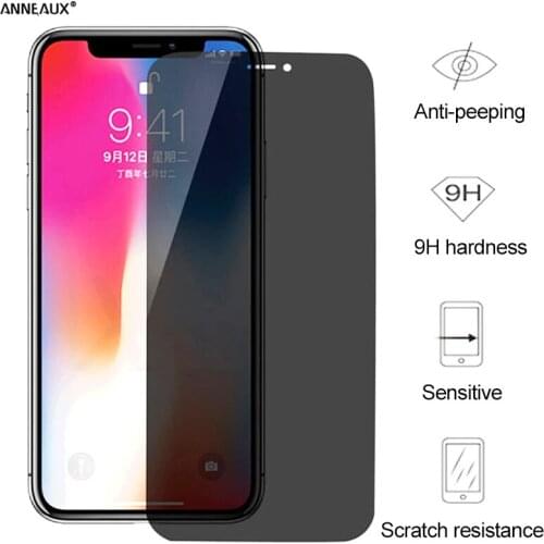 Protective Anti-peep Film For iPhone 12 11 Pro Max Screen Protector 6 6S 7 8 Plus X Xr Xs Max 12 Mini Full Cover Privacy Glass
