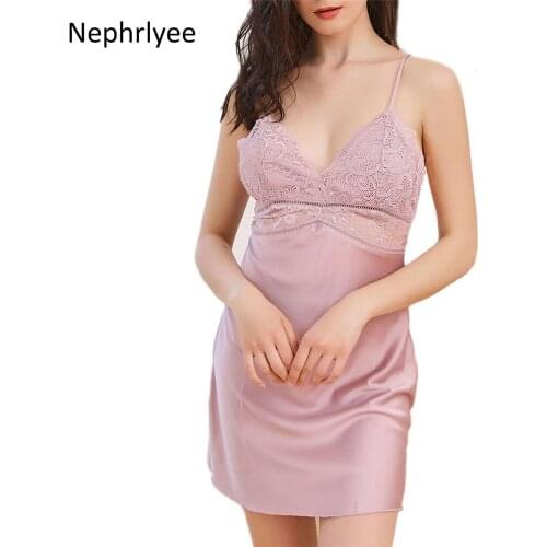 Womens Lace nightwear dress lace backless Nightgown Babydoll Strap Sleepwear Sleepshirts