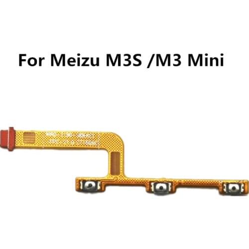 10pcs for Meizu M3 Mini & M3S Power ON OFF Flex Cable Volume Up Down Side Button Flex cable Cellphone Replacements Parts