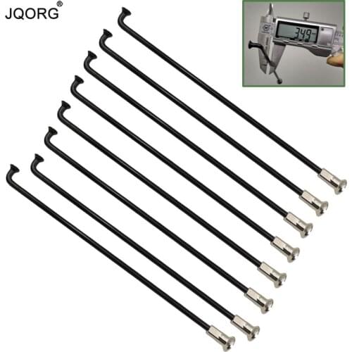 38 Pieces A Lot 9 G Spokes Diameter 3.5 mm J-bend Black Color Motorcycle Spokes Material 304 Stainless Steel 9 K Motocross Spoke