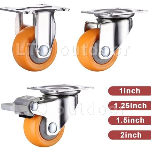 2/4pcs Heavy Duty Top Plate Fixed Castor Nylon Wheels Trolley Furniture Caster Home Accessories