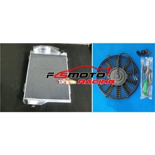 3 core 62MM Aluminum radiator & fans For AUSTIN HEALEY 3000 1959-1967 manual KIT 59 60 61 62 63 64 65 66 67 1960 1961