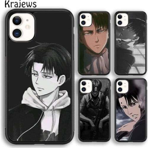 Krajews Anime Attack On Titan Levi Ackerman Soft Phone Case Cover For iPhone SE 6s 7 8 plus X XR XS 11 12 pro max Samsung S9 S10