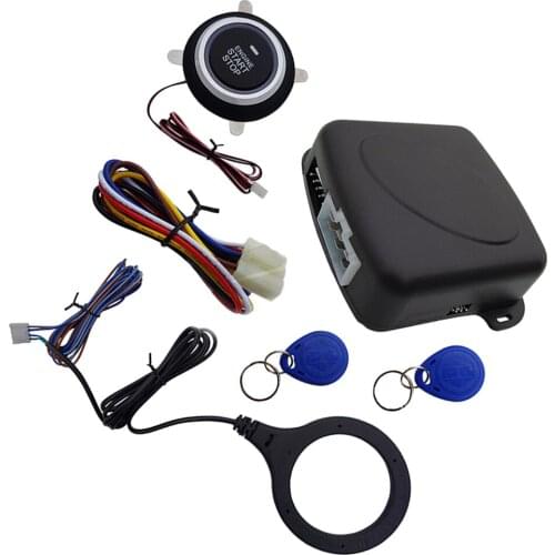 Car Alarm Immobilizer Hidden Lock System with Keyless Go Engine Start Stop Push Button for Vehicle Start Protection