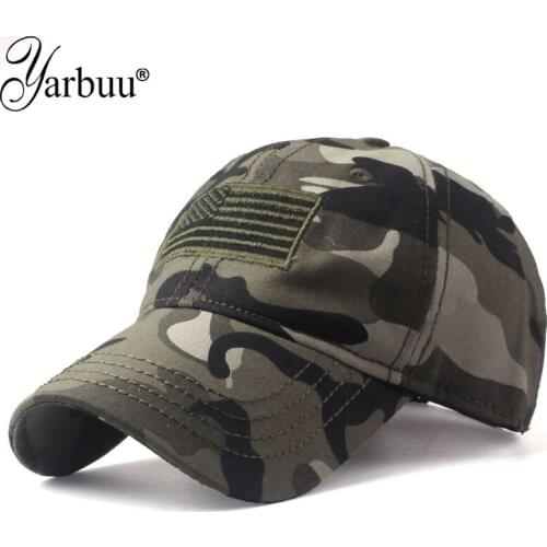[YARBUU]New Men USA Flag Camouflage Baseball Cap Army Embroidery Cotton Tactical Snapback Dad Hat Male Summer Sports Trucker Cap
