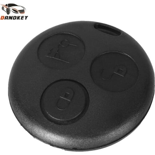 Dandkey 3 Button Remote Key Shell Case Replacement Fob For Benz For SMART Fortwo Key Cover Fob