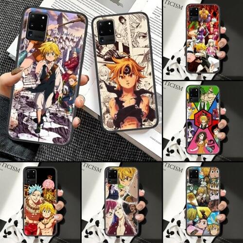 Seven Deadly nanatsu no taizai Phone case For Samsung Galaxy Note 4 8 9 10 20 S8 S9 S10 S10E S20 Plus UITRA Ultra black 3D
