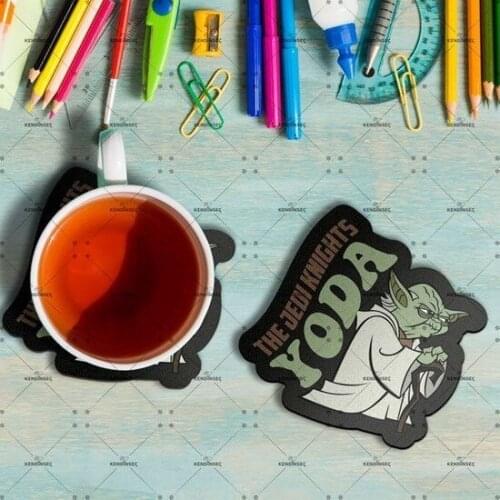 Yoda Printed Wood Cup Mat decorative objects Декоративные элементы Objetos decorativos