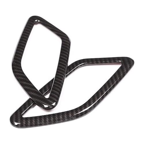 For Mercedes Benz CLA GLA Class W117 X156 2014-2018 2 Pcs Carbon Fiber Style ABS Dashboard Air Conditioning Vent Trim Car Parts