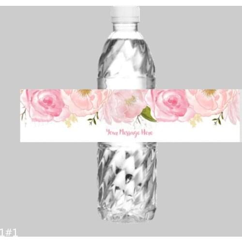 Custom Wedding Bottle Water Labels Girls Birthday Party Bottle Wrappers decoration Supplies Custom name date