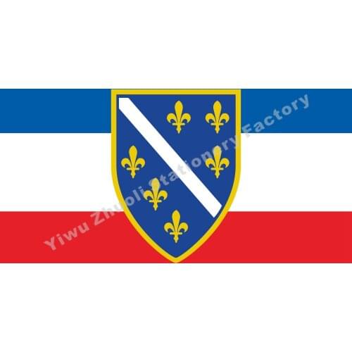 Bosnian Empire Flag 150X90cm (3x5FT) 120g 100D Polyester Double Stitched High Quality Banner Free Shipping