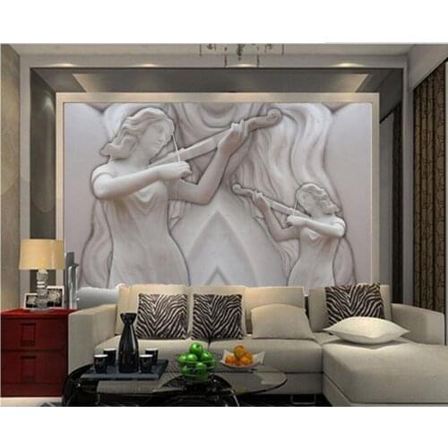 3d room wallpaper Violin three-dimensional relief custom photo wallpaper Home Decoration wallpapers for living room