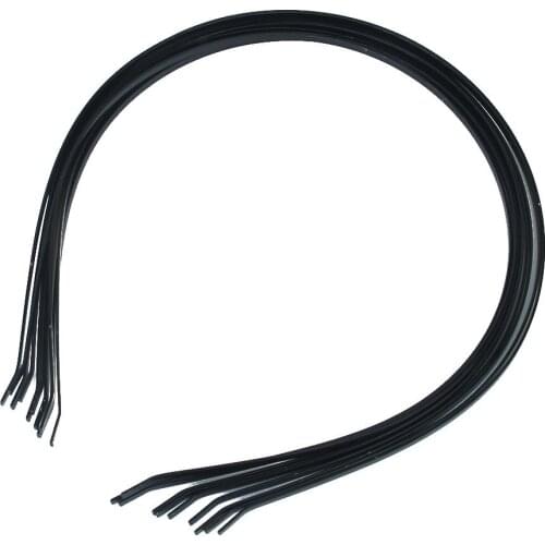 Hot 10Pcs 3mm Blank Headbands Metal Hair Band Lots DIY Accessories Black