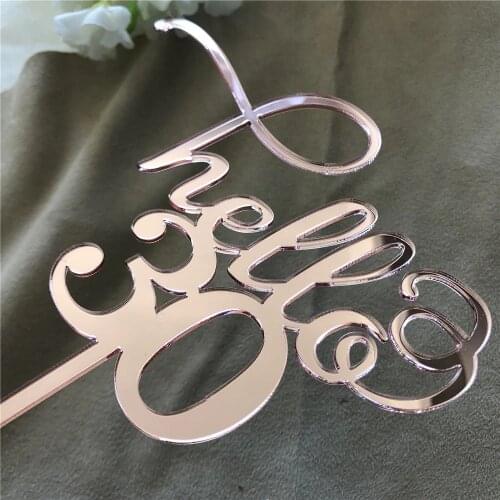 Hello 30 Cake Topper Mirror Rose Gold 30th Birthday Cake Topper 30 Years Happy Birthday Cake Decoration