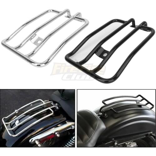Chrome Black Steel Single Seat Luggage Rear Fender Rack For Harley XL Sportsters Iron 48 883 XL1200 2004-2019