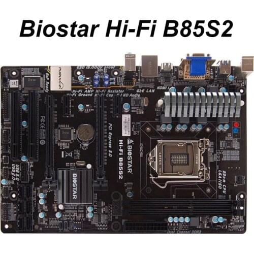 Used For BIOSTAR Motherboard Hi-Fi B85S2 Supports Intel LGA 1150 4th Generation Core i7 Processors DDR3 Desktop Mainboard