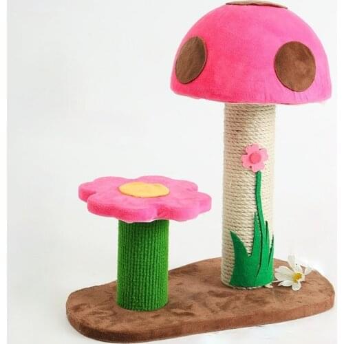 Summer Mushroom Cloth Wrapper Climbing Frame Cartoon Multi-Color Cat Toy Scratch-Resistant Wear-Resistant